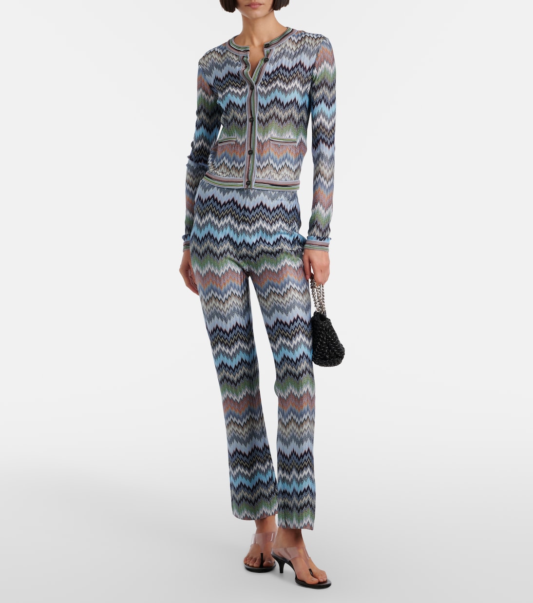 Cardigan ZIgzag aus Häkelstrick | Missoni