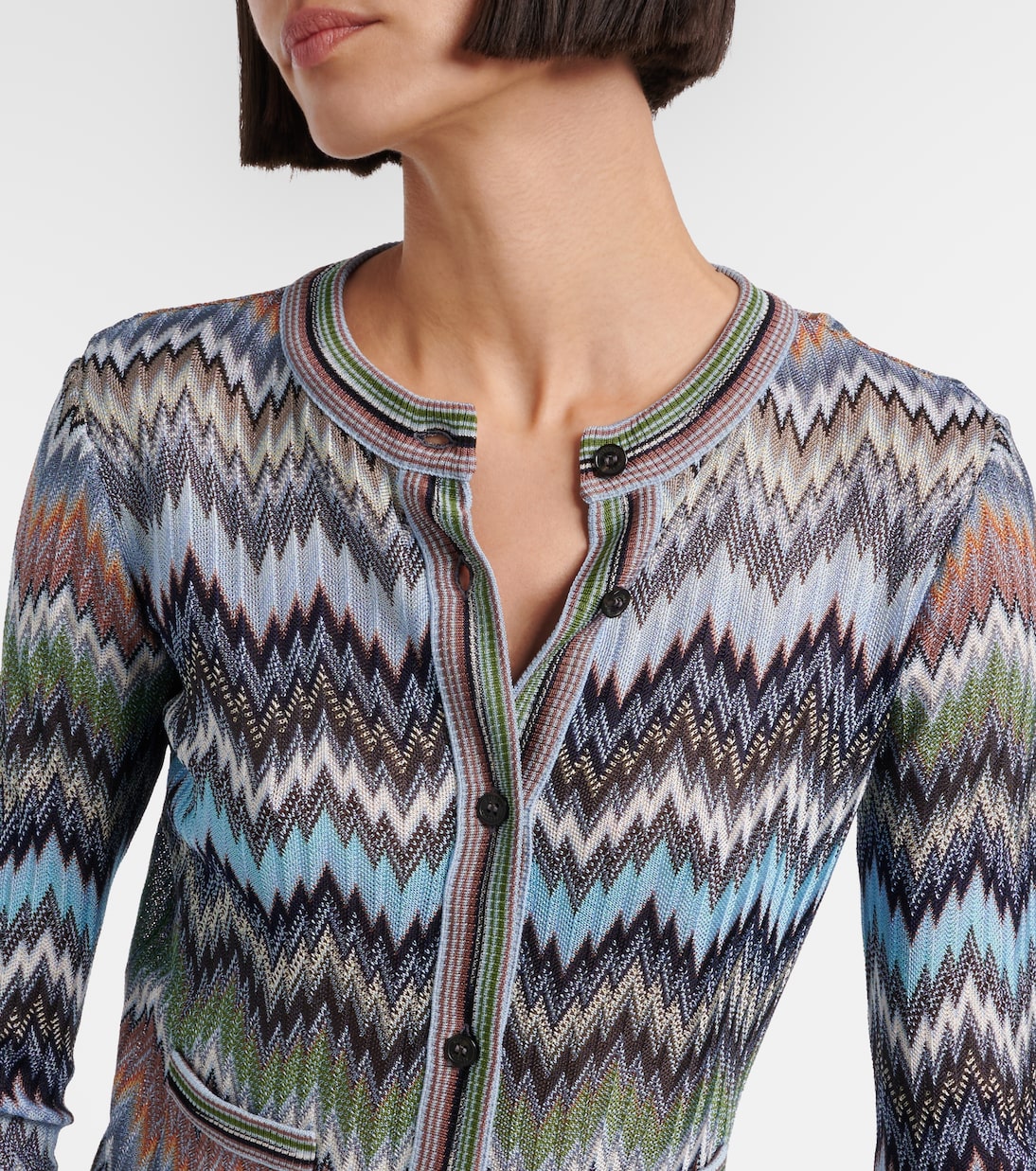 Cardigan ZIgzag aus Häkelstrick | Missoni