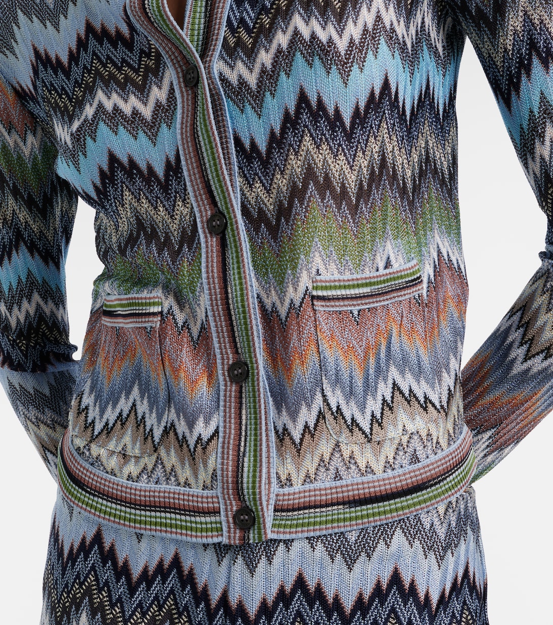 Cardigan ZIgzag aus Häkelstrick | Missoni
