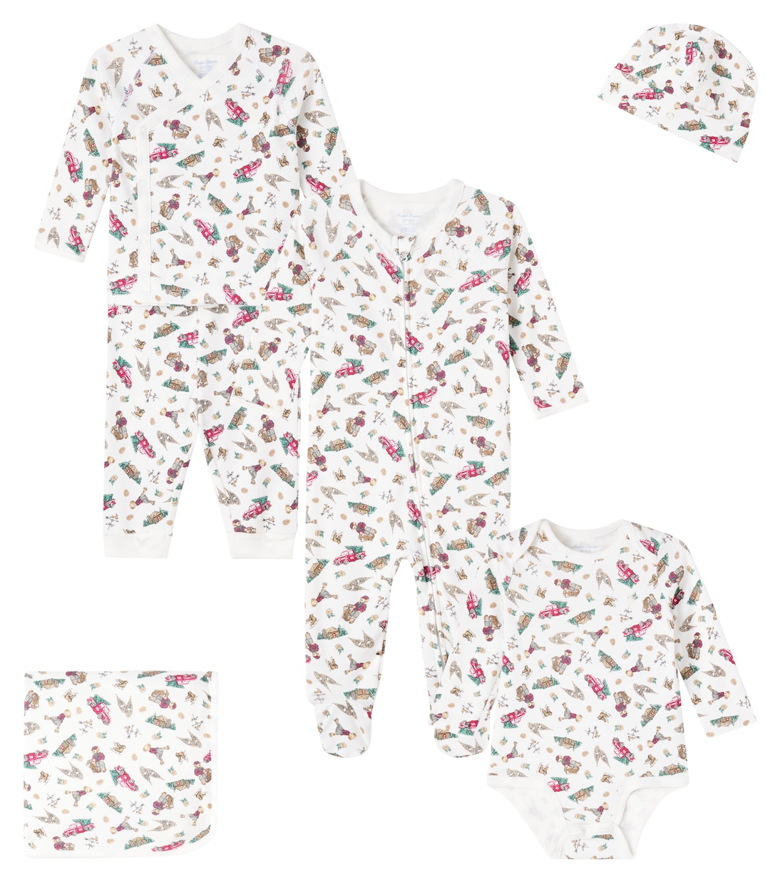 Baby Polo Bear printed cotton gift set | Polo Ralph Lauren Kids