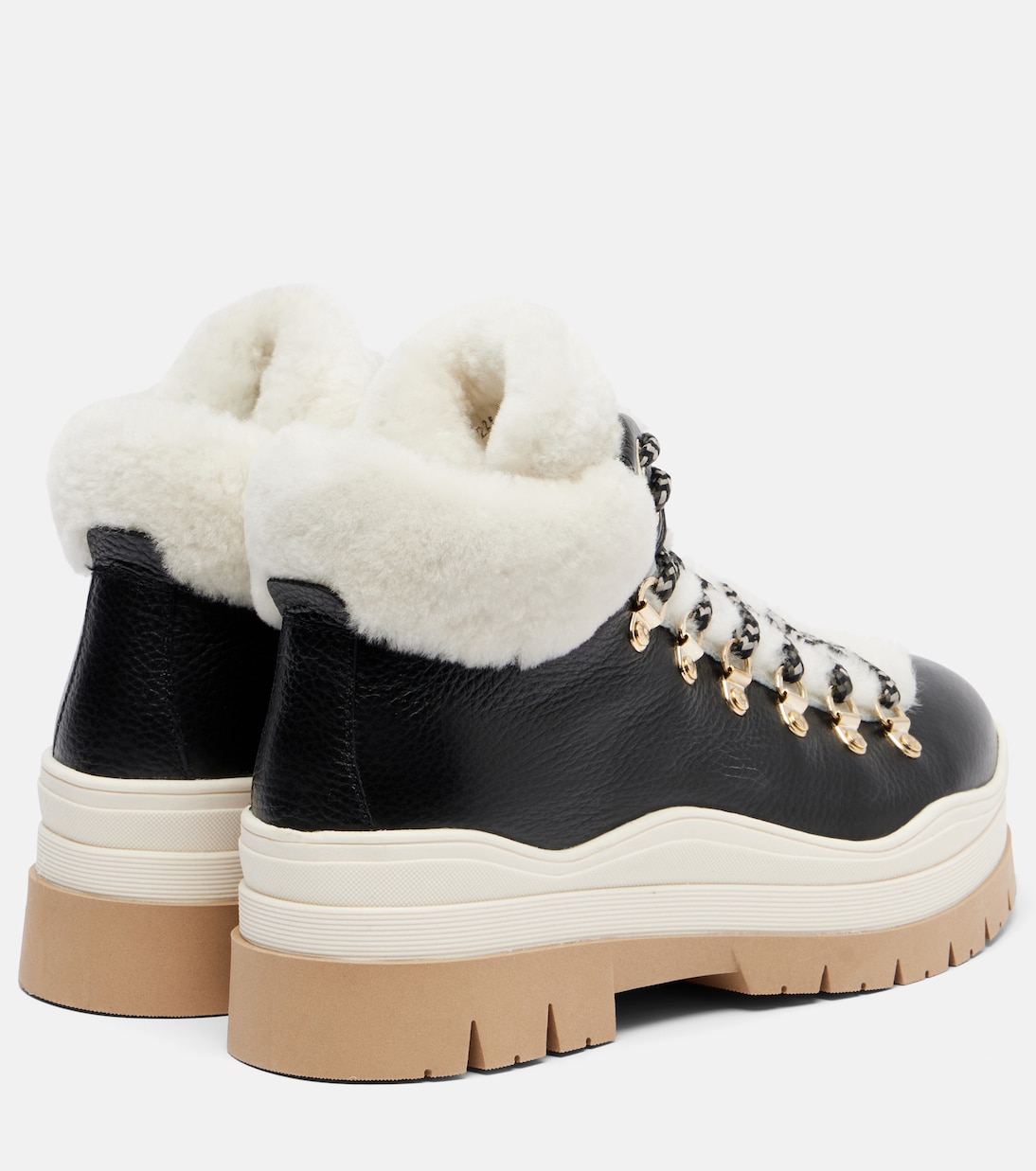 Arosa shearling-lined leather lace-up boots  | Bogner