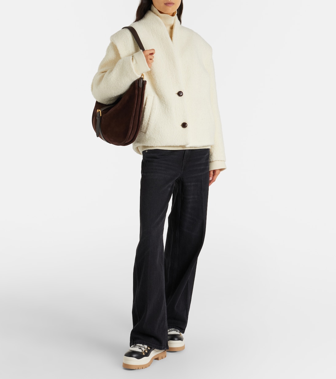 Arosa shearling-lined leather lace-up boots  | Bogner