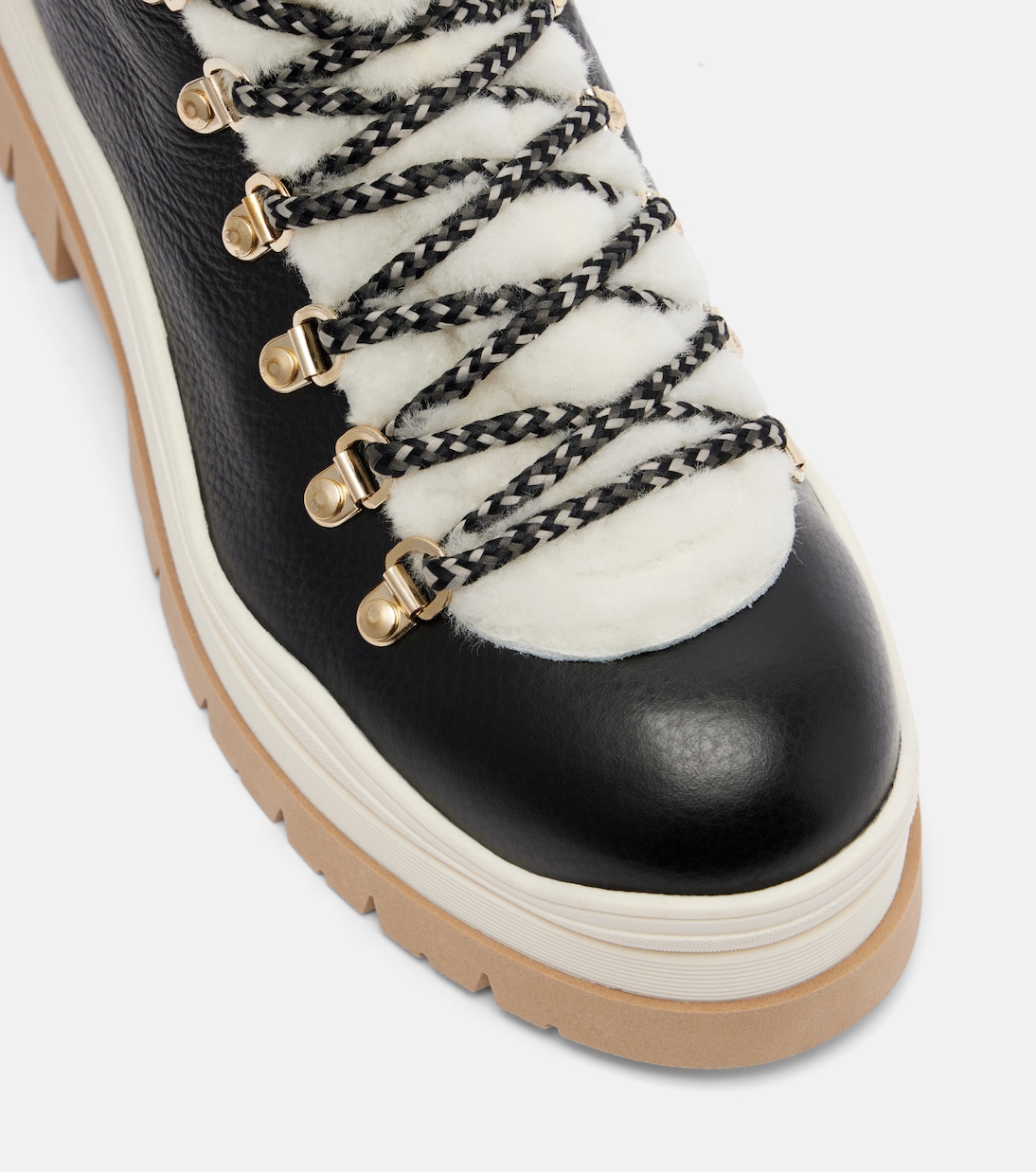 Arosa shearling-lined leather lace-up boots  | Bogner