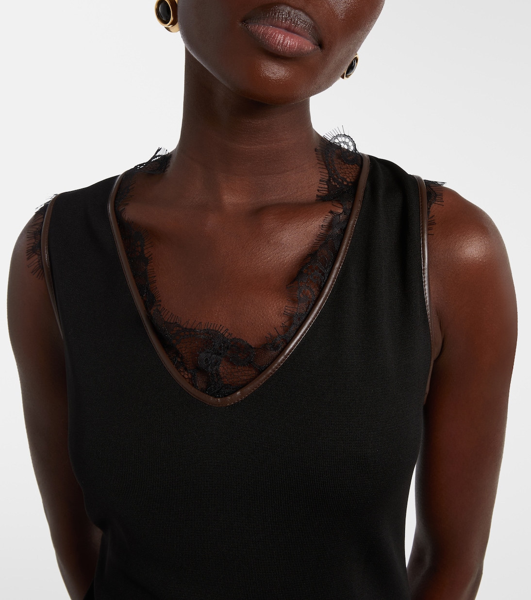 Lace-trimmed leopard-print asymmetric midi dress | Jacques Wei