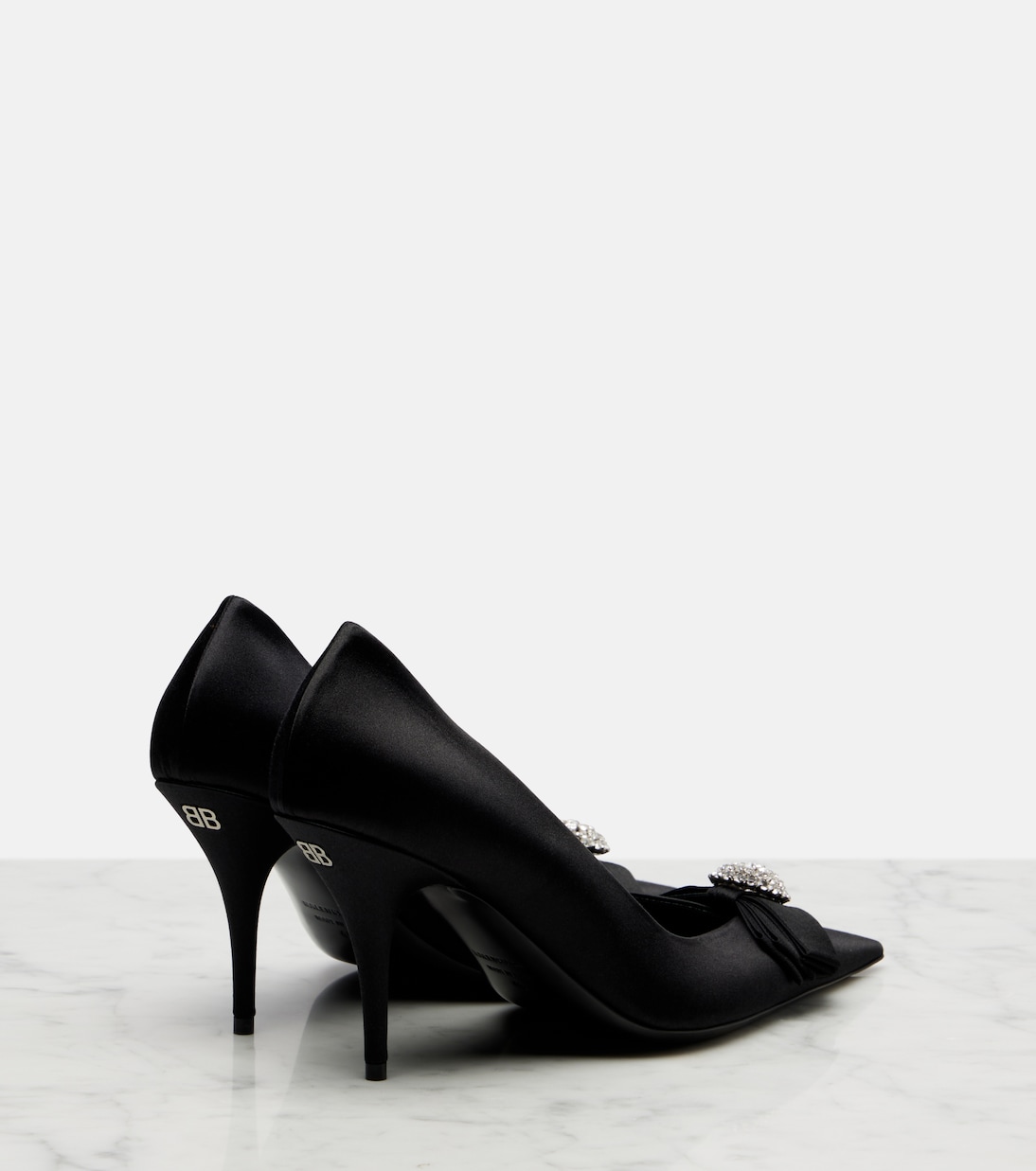 Pumps Avenue Palazzo 90 aus Satin mit Kristallen | Balenciaga