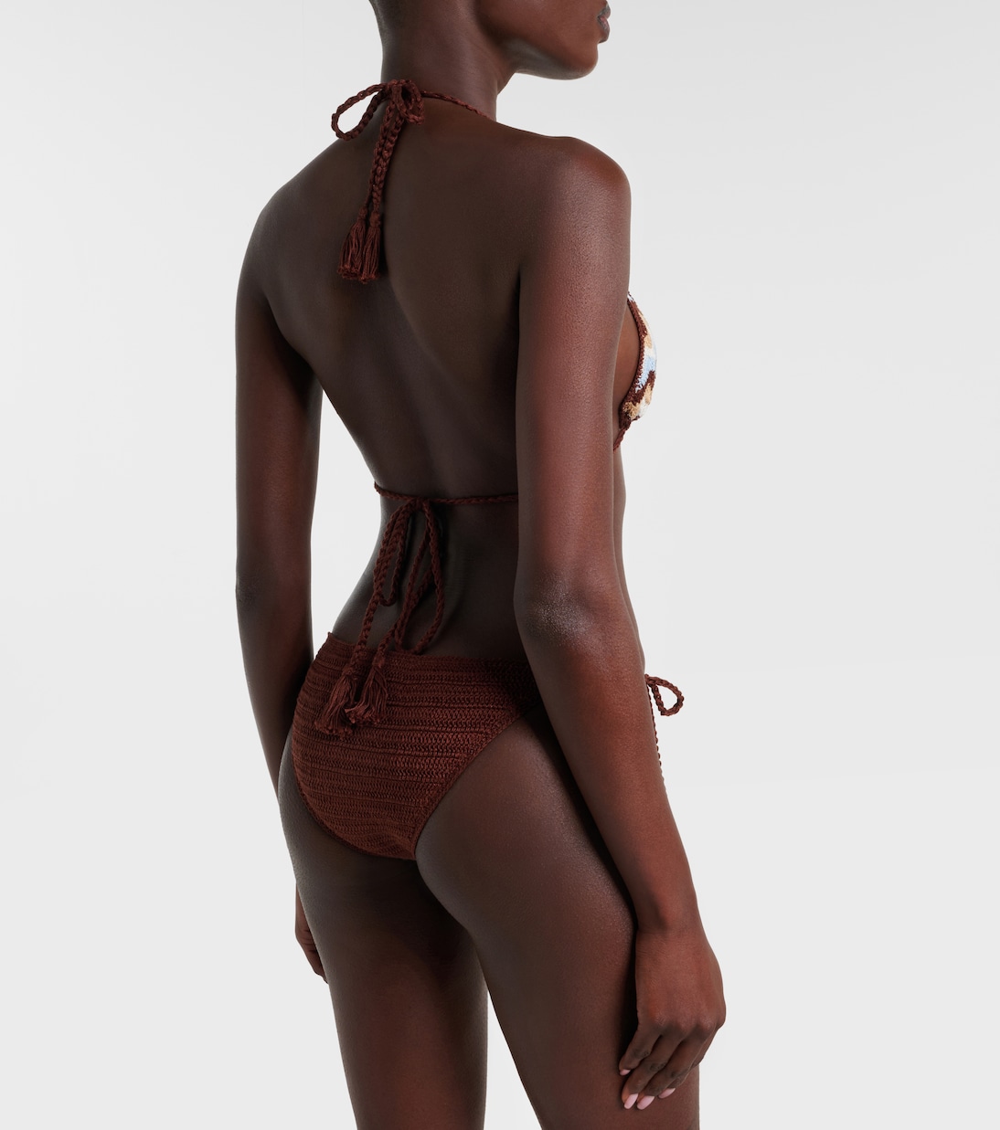 Summer Chevron crochet cotton bikini top | Anna Kosturova