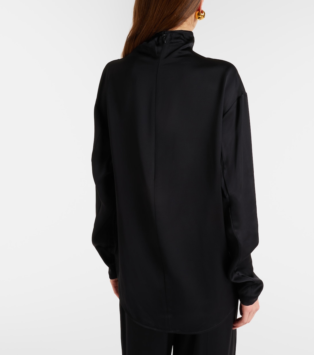 Turtleneck satin top | Toteme