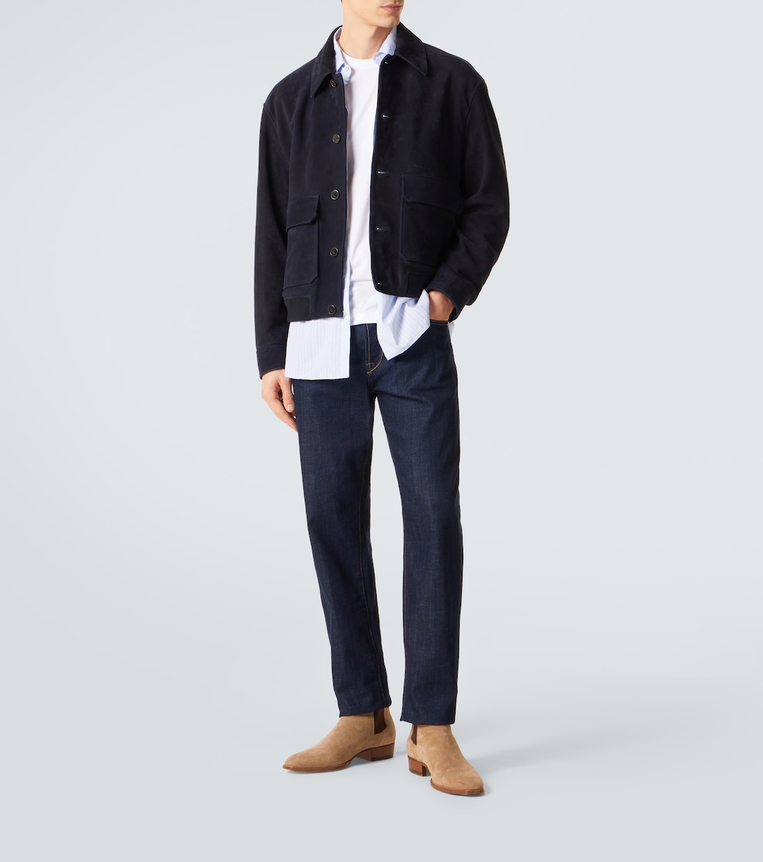 Cotton and silk jersey T-shirt | Slowear