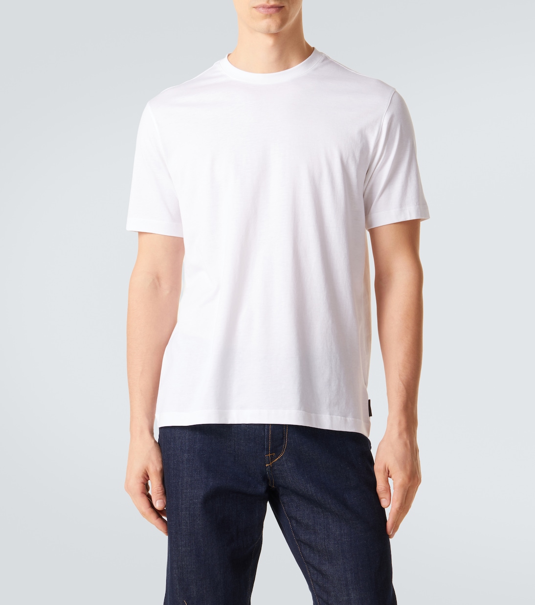 Cotton and silk jersey T-shirt | Slowear