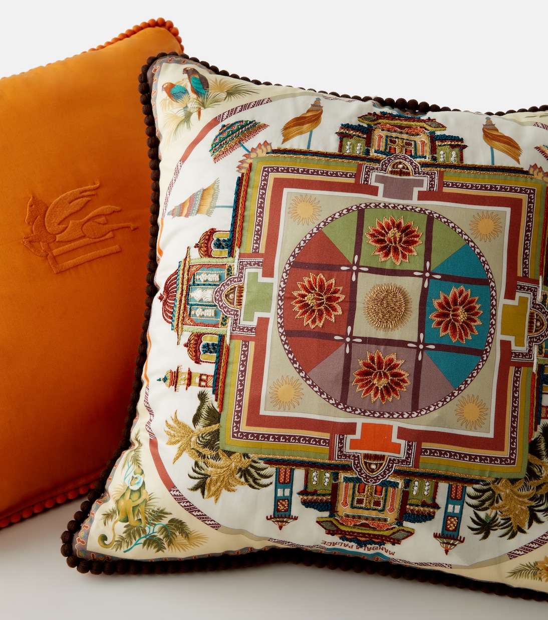 Embroidered cotton cushion | Etro