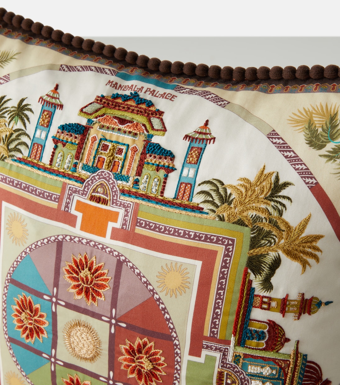 Embroidered cotton cushion | Etro