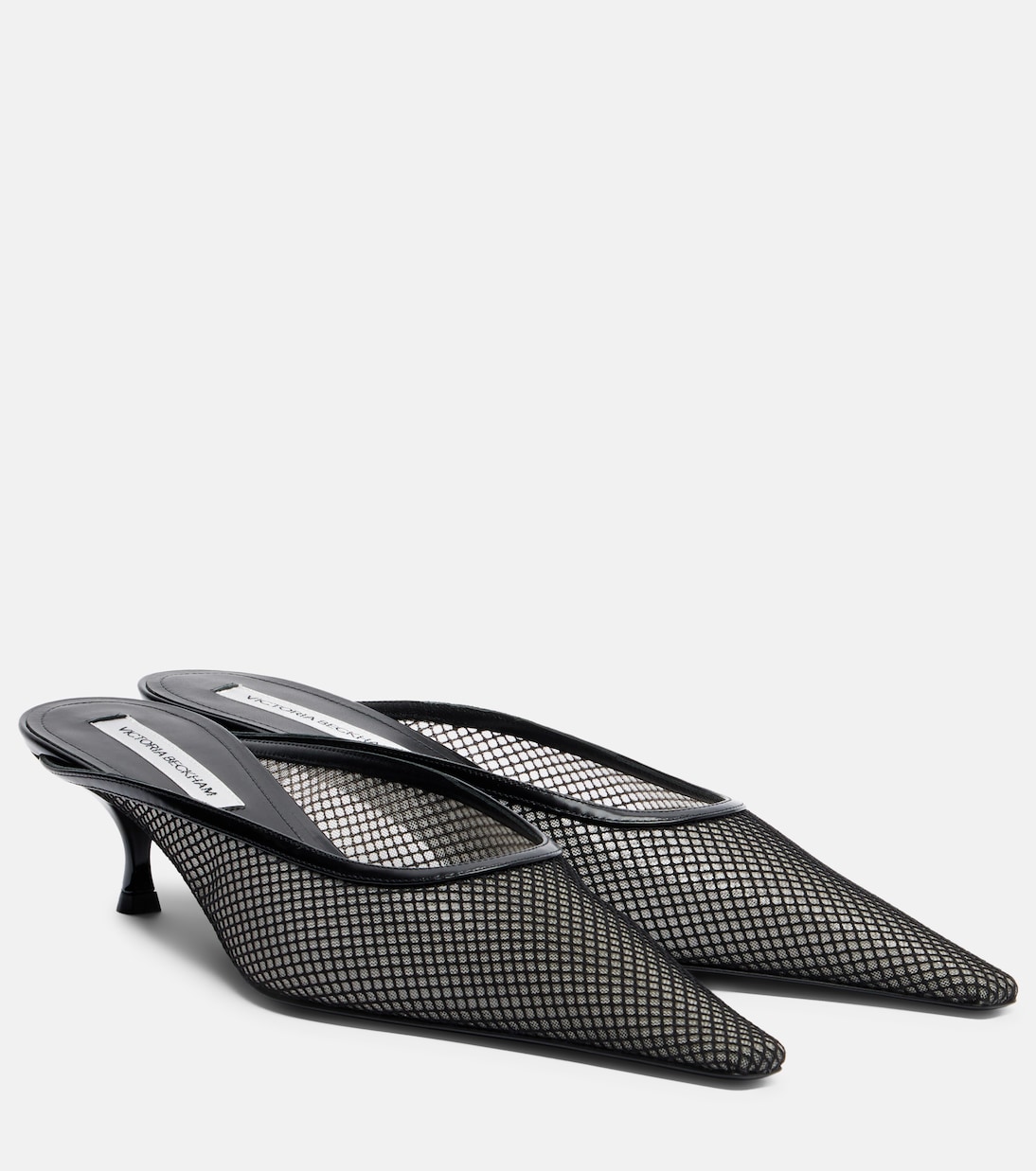 Leather-trimmed mesh mules | Victoria Beckham