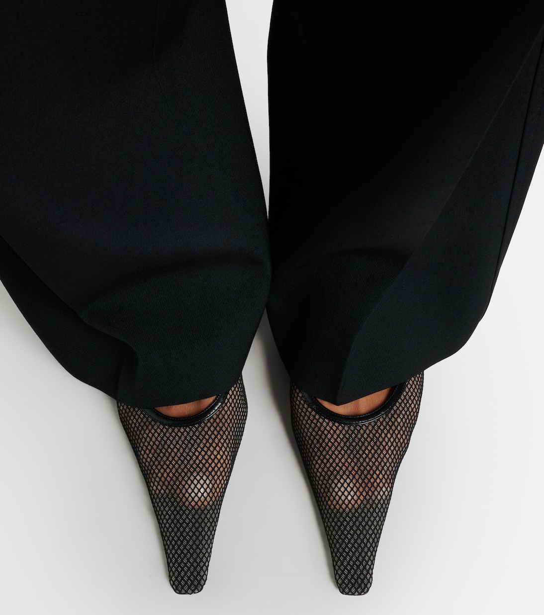 Leather-trimmed mesh mules | Victoria Beckham