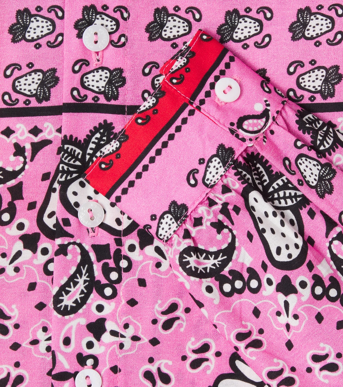 Bedrucktes Hemd Morango Bandana aus Baumwolle | Fábula
