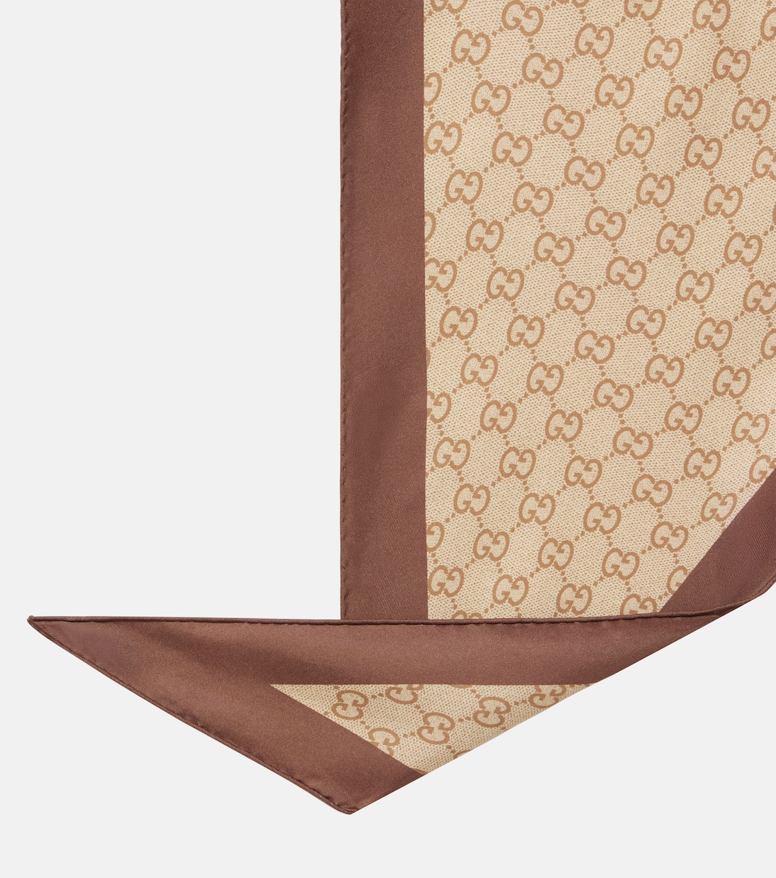 GG printed silk twill scarf | Gucci