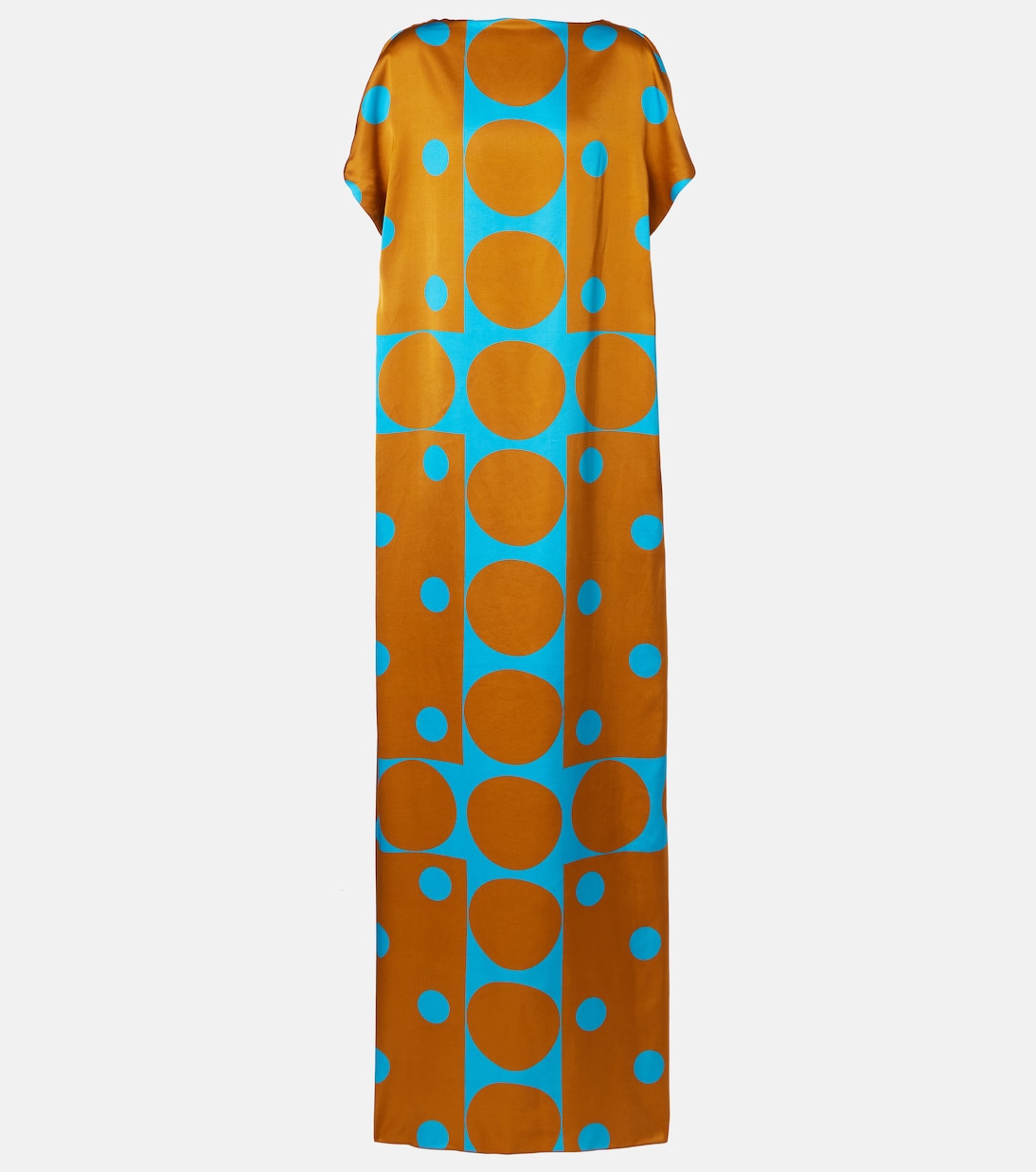 Robe longue imprimée en satin | Dries Van Noten