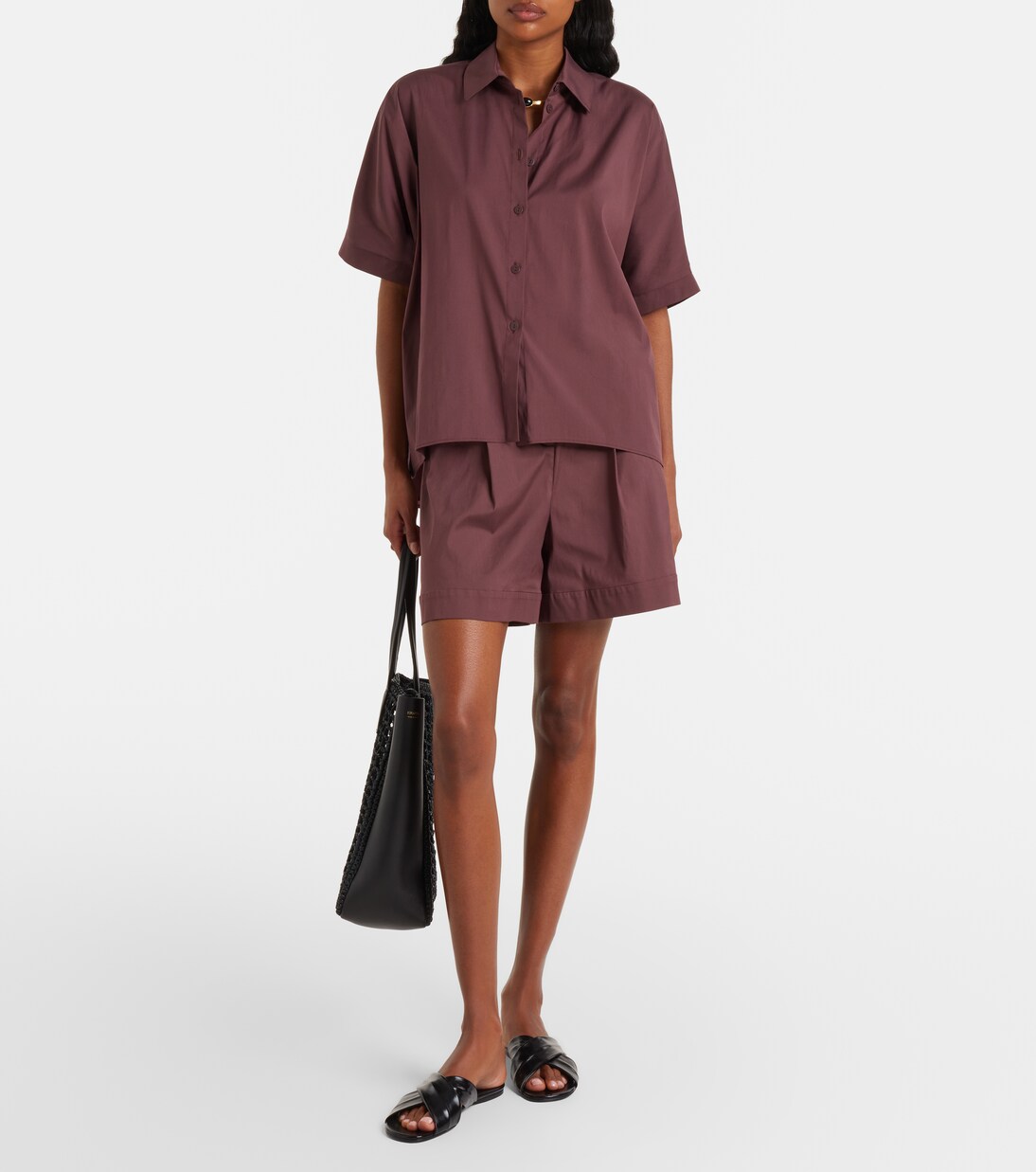 Medeola pleated cotton-blend shorts | Max Mara