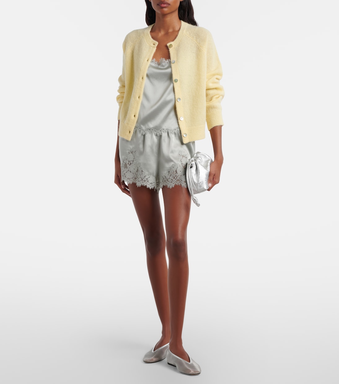 Shorts Iona aus Seide mit Spitze | Dôen