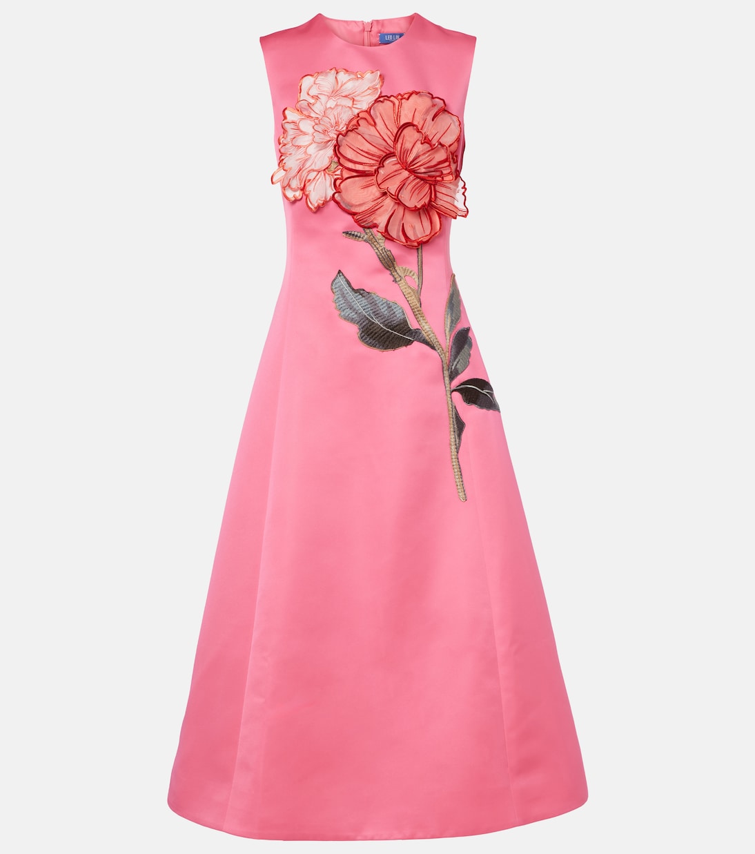 Cleo floral-appliqué cocktail dress | Leo Lin