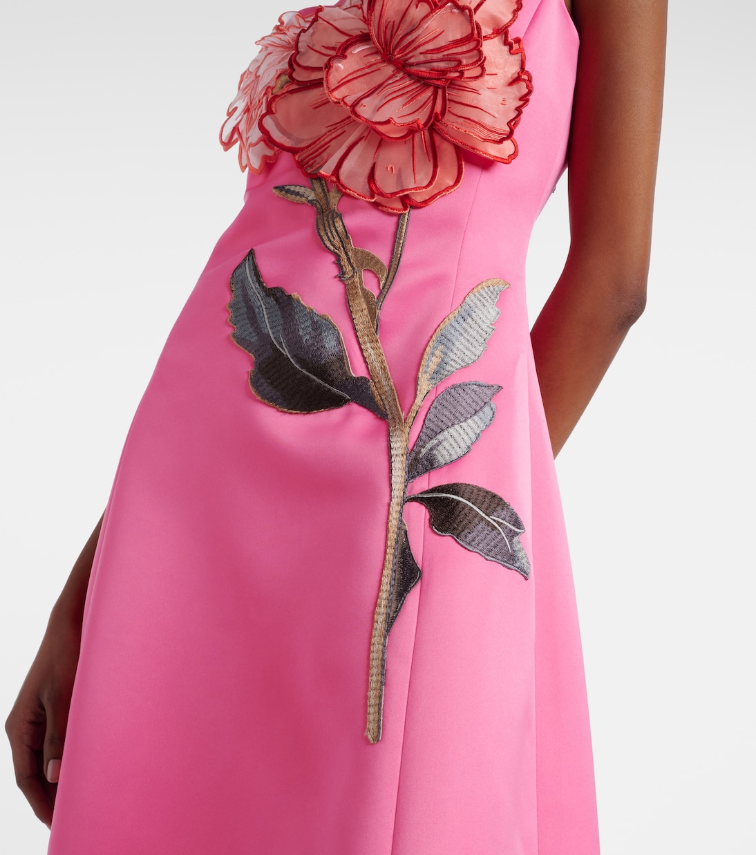 Cleo floral-appliqué cocktail dress | Leo Lin
