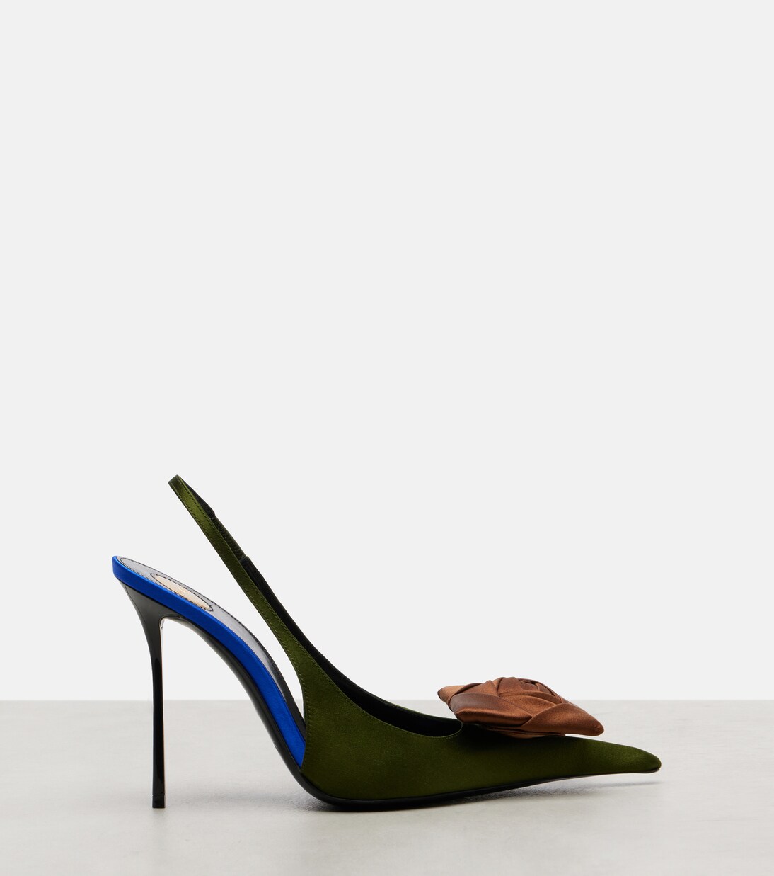 Slingback-Pumps Amalia 110 aus Satin | Saint Laurent