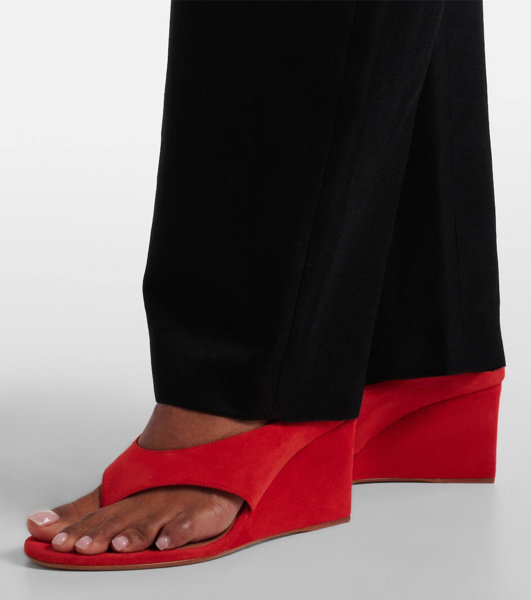 Wedge-Sandalen Cube aus Veloursleder | Alaïa