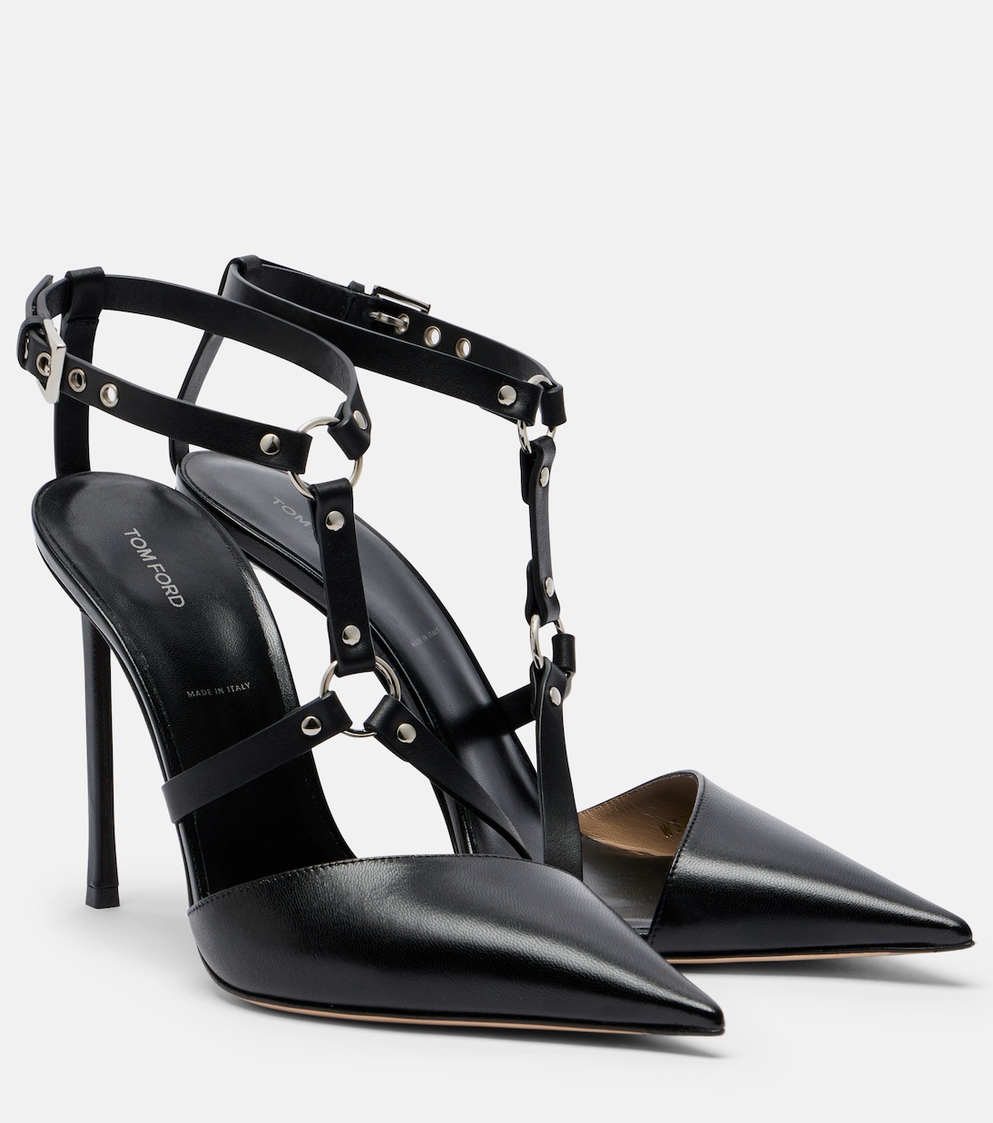 Harness leather slingback pumps | Tom Ford