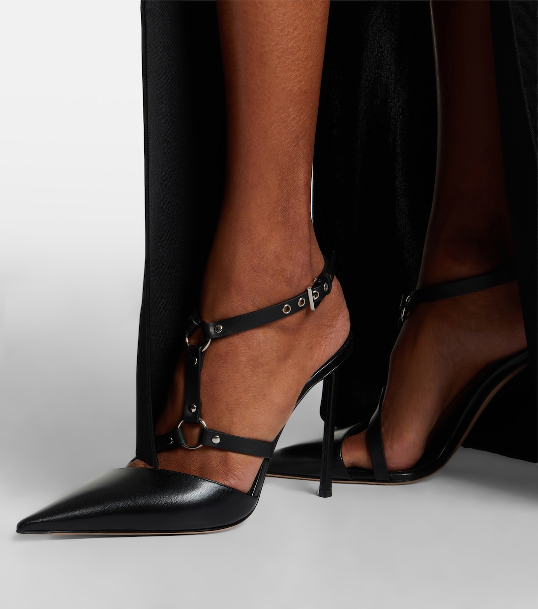 Harness leather slingback pumps | Tom Ford