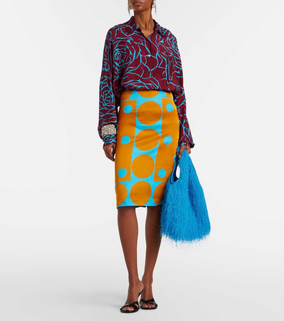 Marche Medium fringed top-handle bag | Dries Van Noten