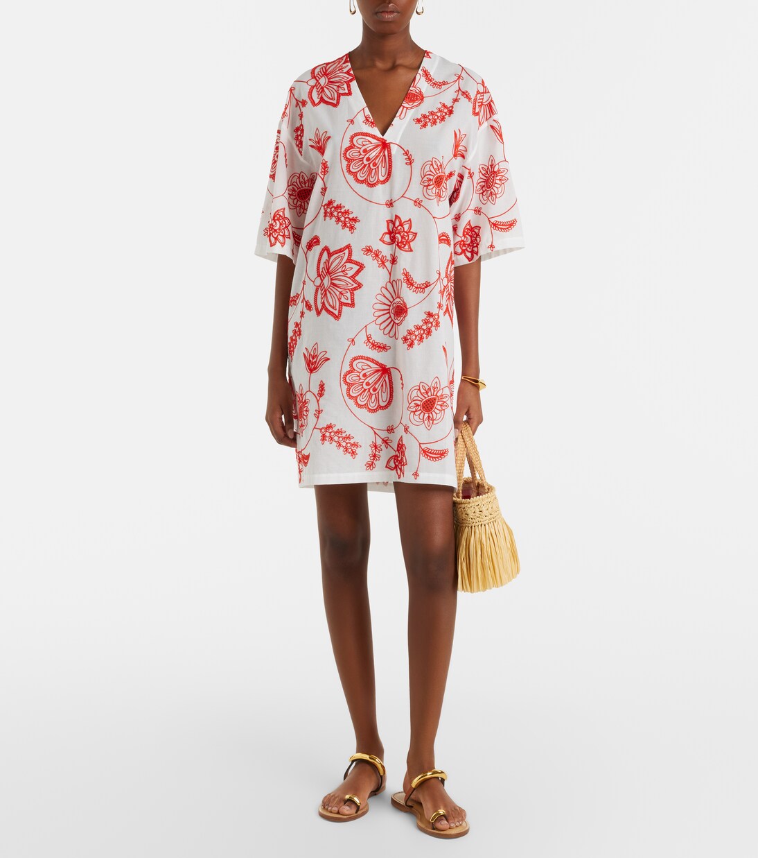 Levia embroidered cotton-blend minidress | Eres