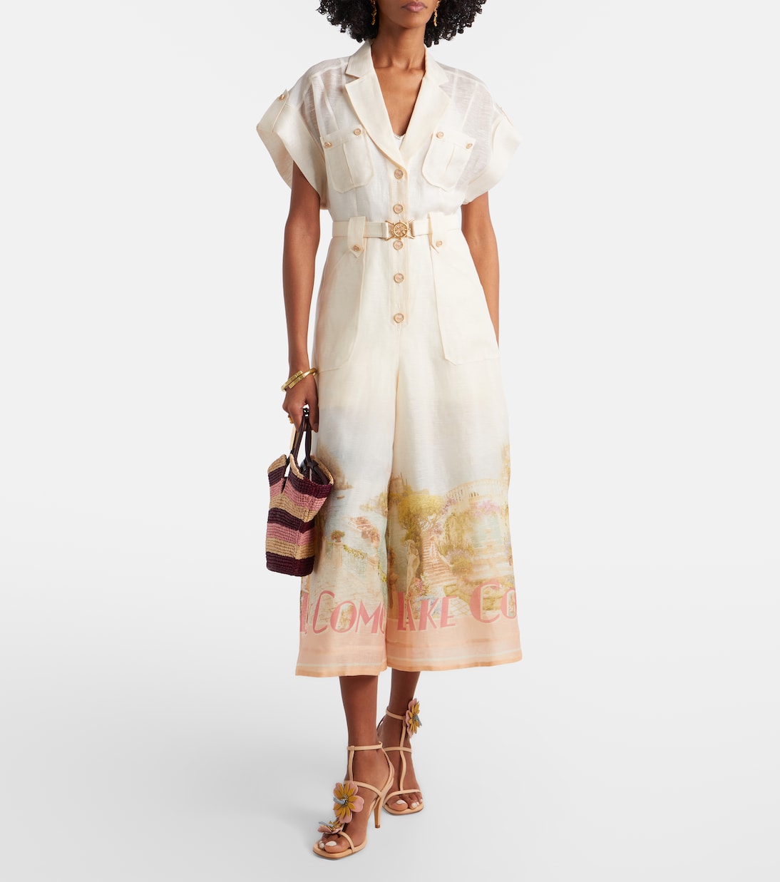 Jumpsuit Como in lino e seta | Zimmermann