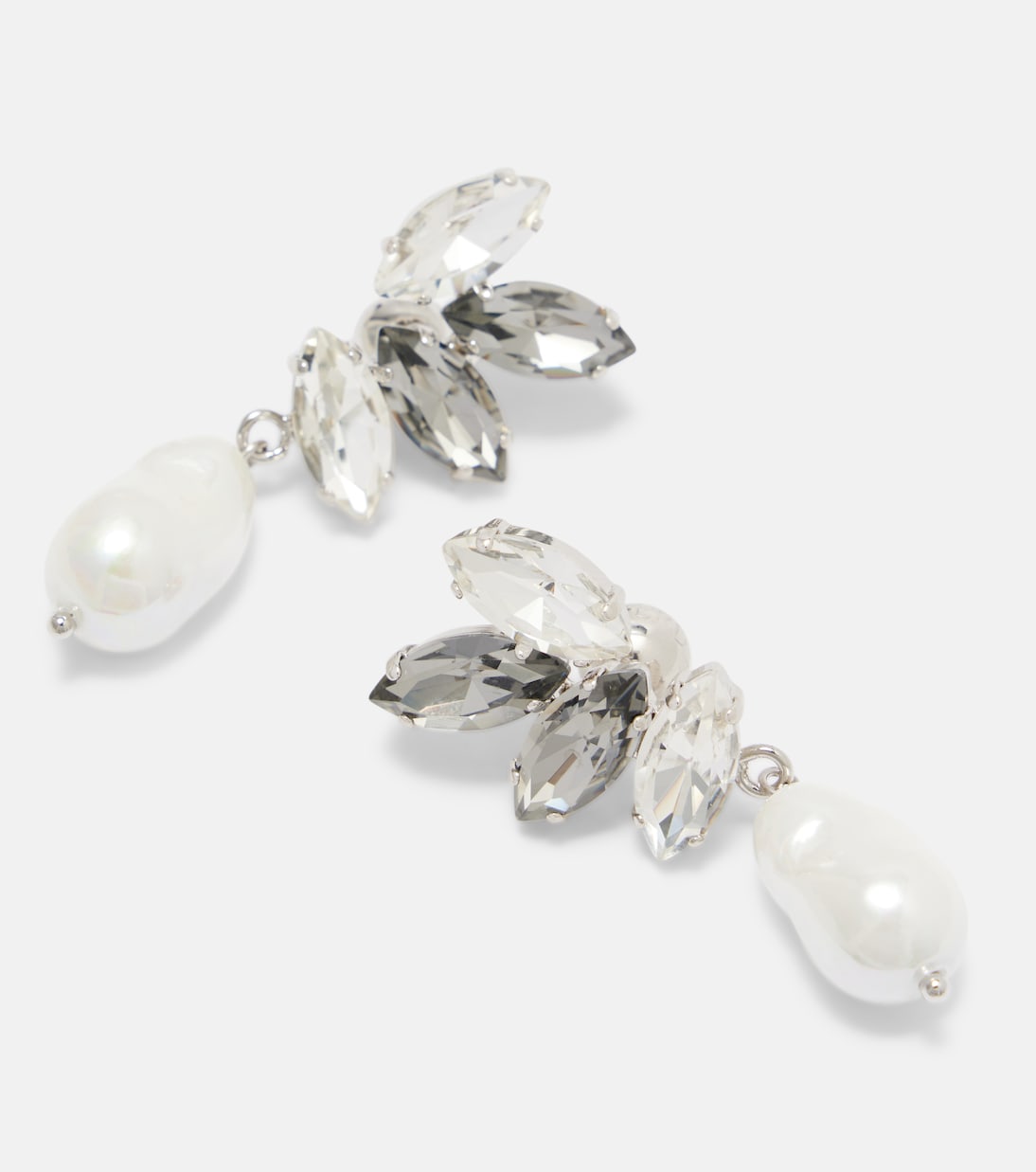 Embellished faux-pearl drop earrings | Erdem