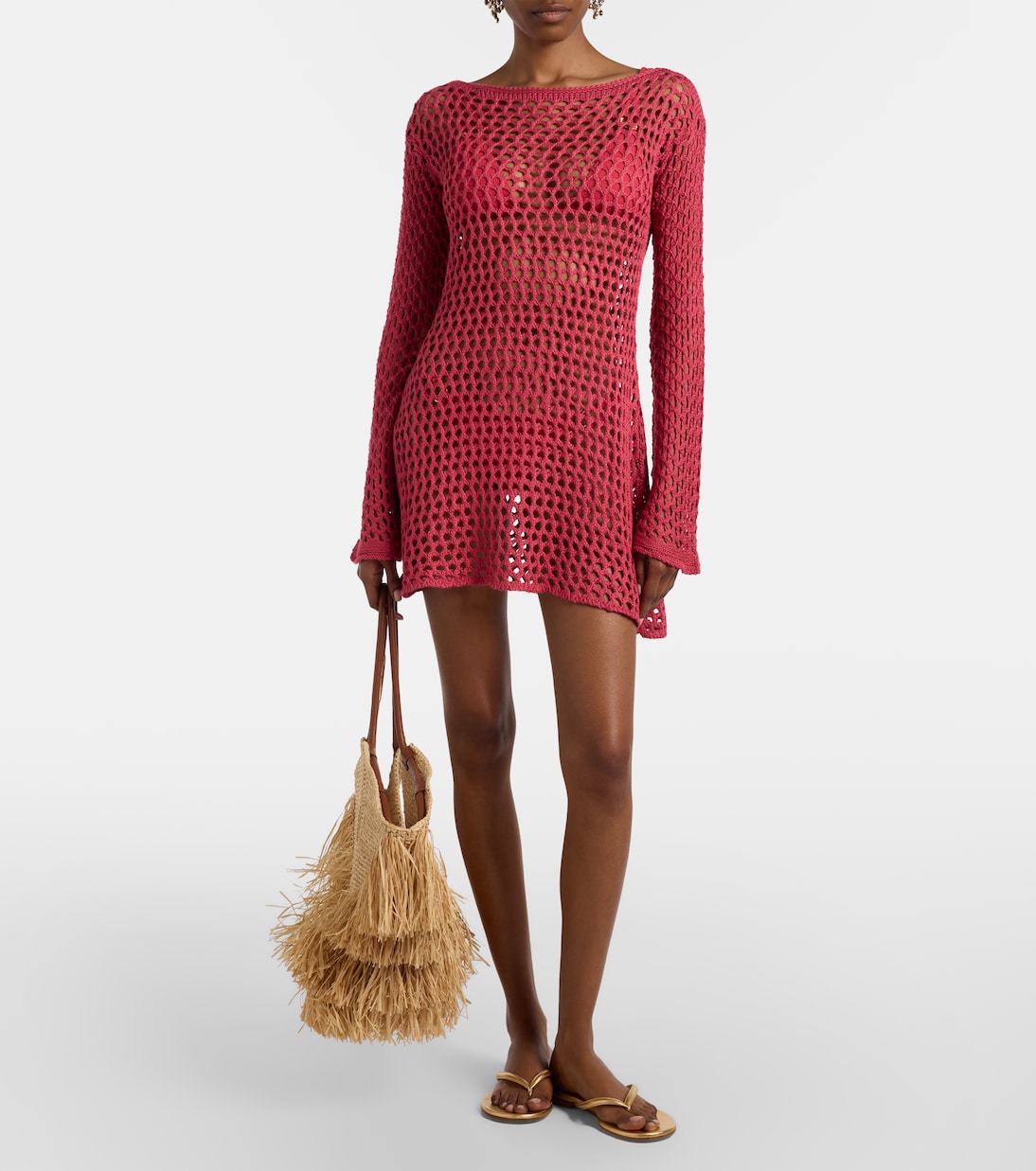 Belle open-knit beach cover-up | ViX Paula Hermanny