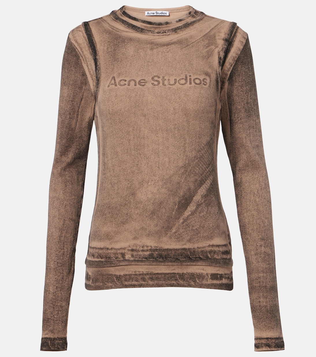 Top in misto cotone con stampa | Acne Studios