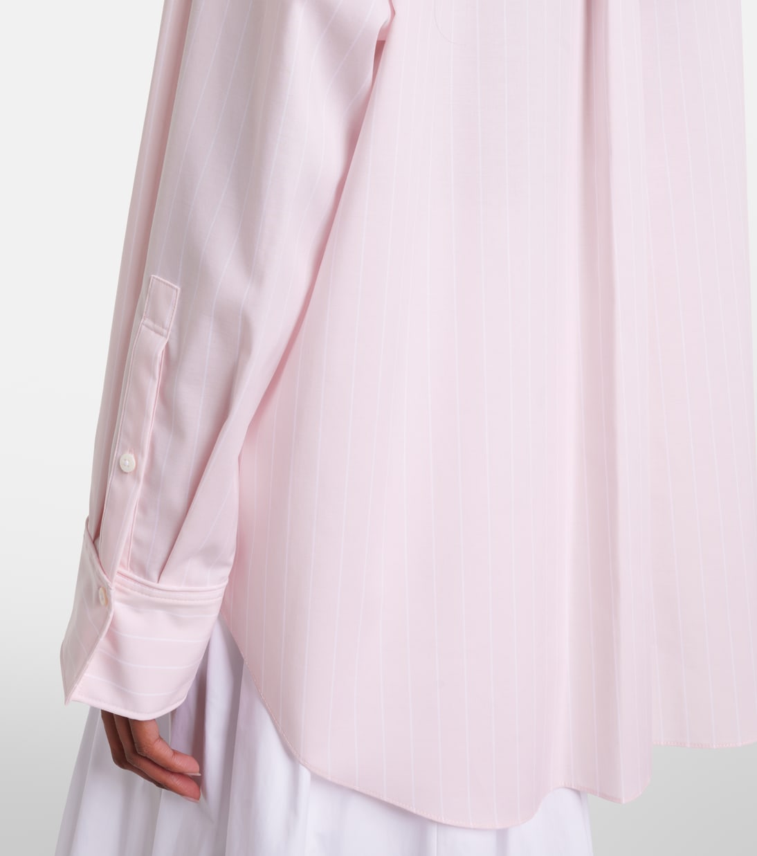 Striped Power floral-appliqué cotton-blend blouse | Dorothee Schumacher