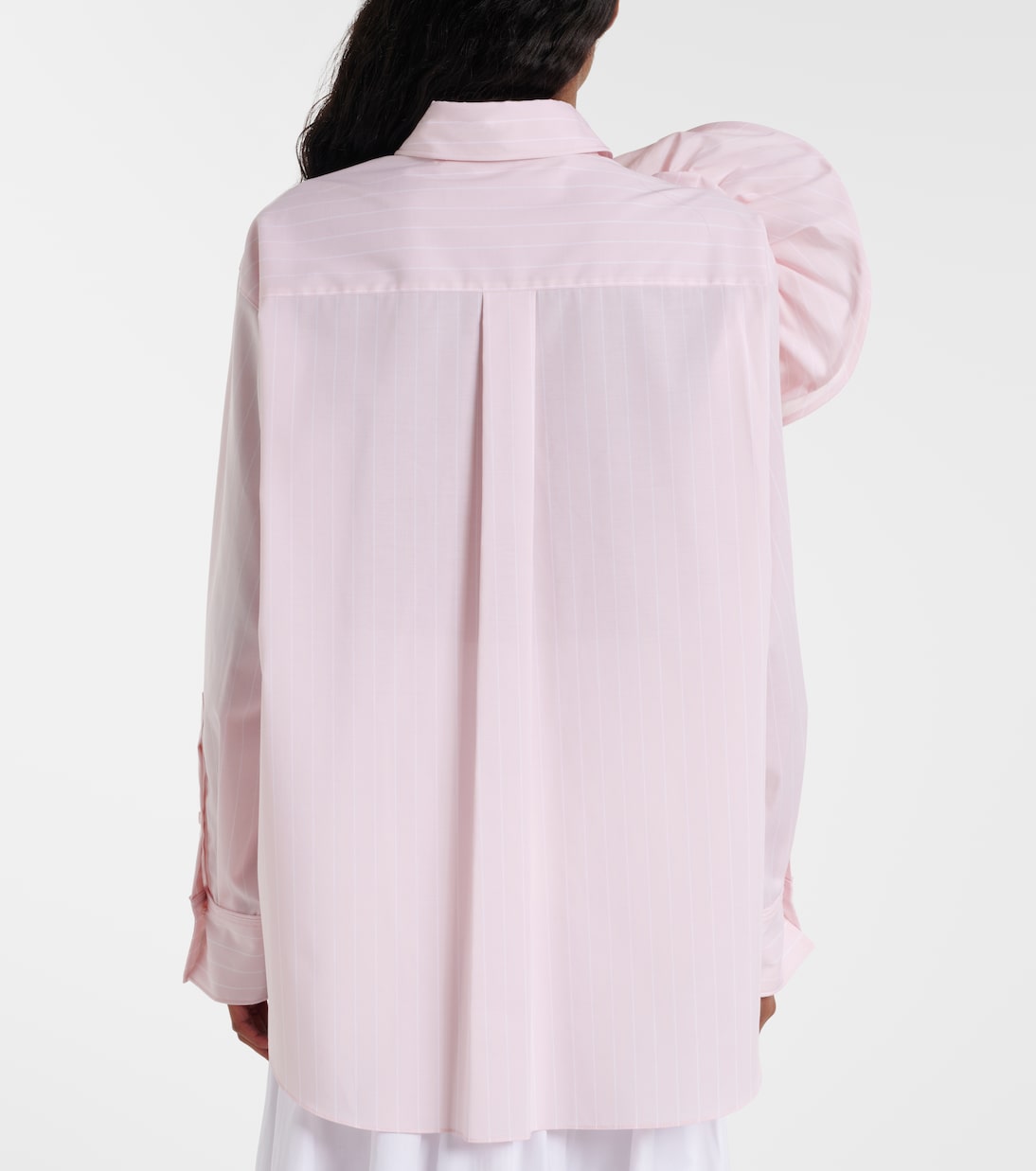 Striped Power floral-appliqué cotton-blend blouse | Dorothee Schumacher