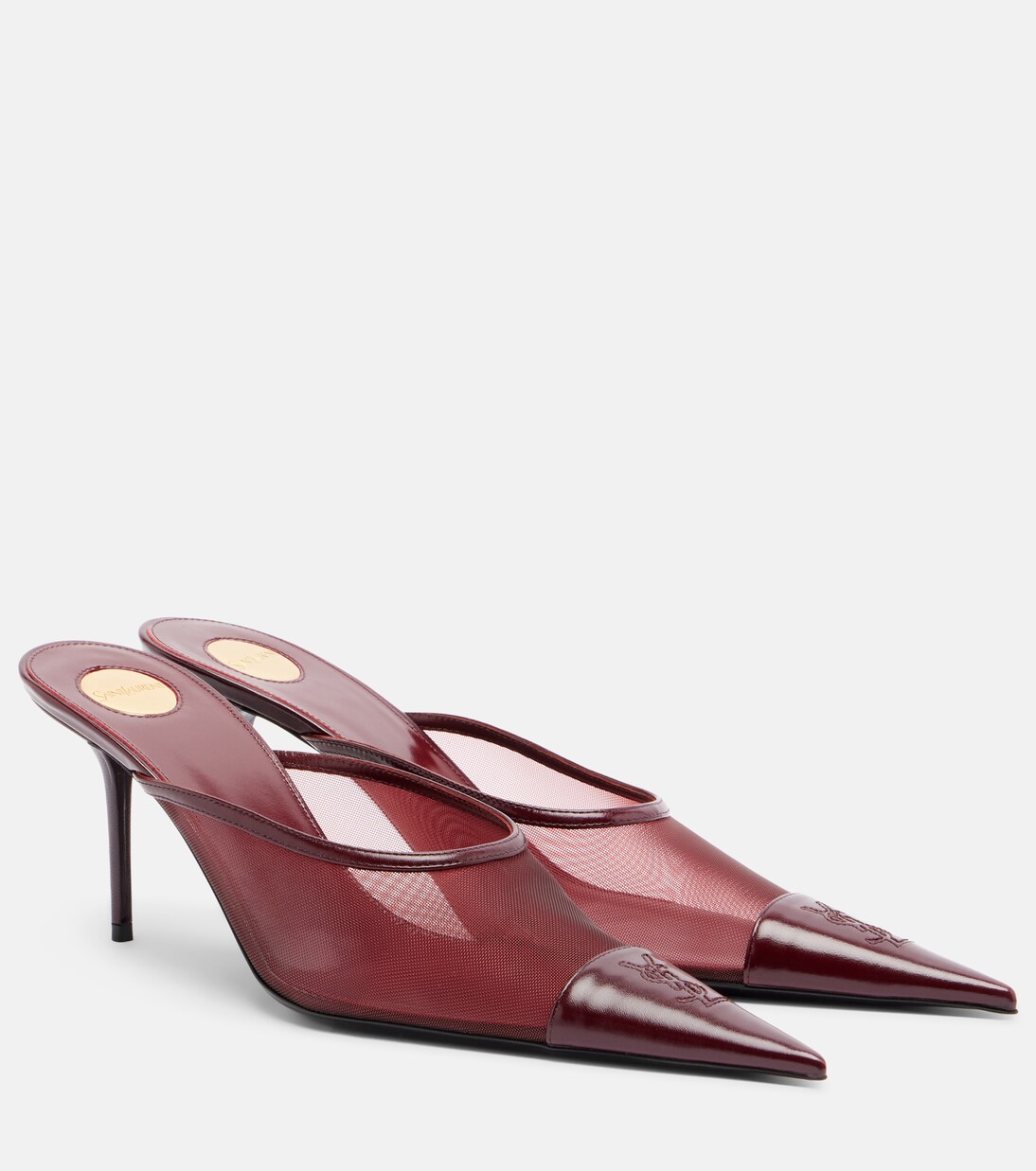Renée mesh and leather mules | Saint Laurent