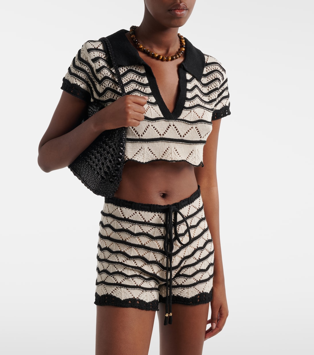 Shorts Kim de croché en mezcla de algodón | Bananhot