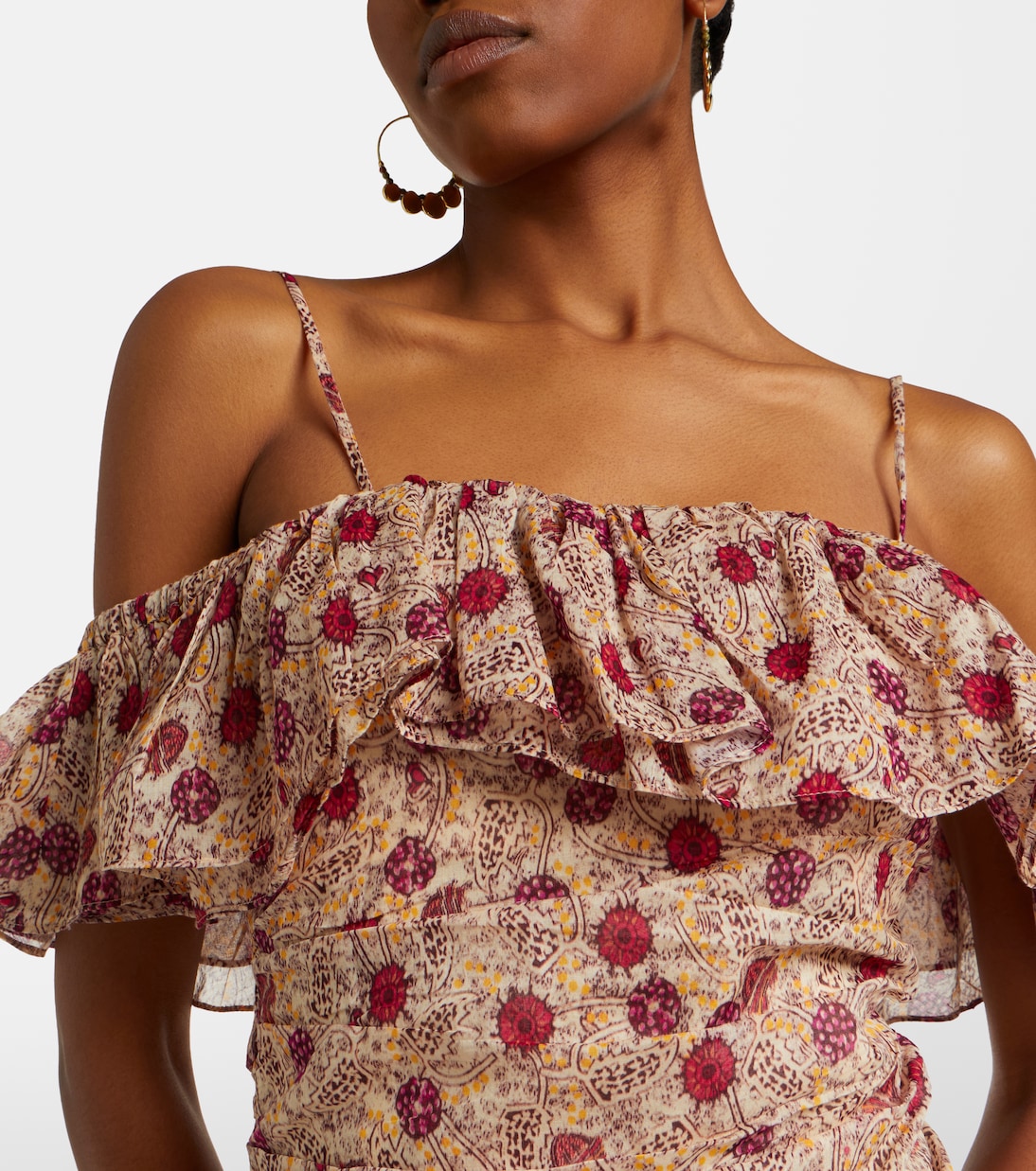 Abito corto Davilia in cotone off-shoulder | Marant Etoile