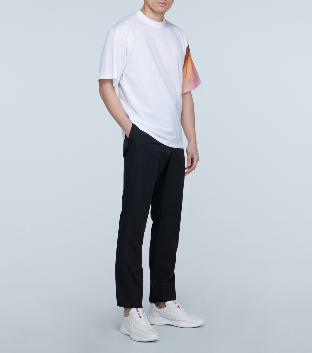 contrast-sleeve T-shirt | Prada
