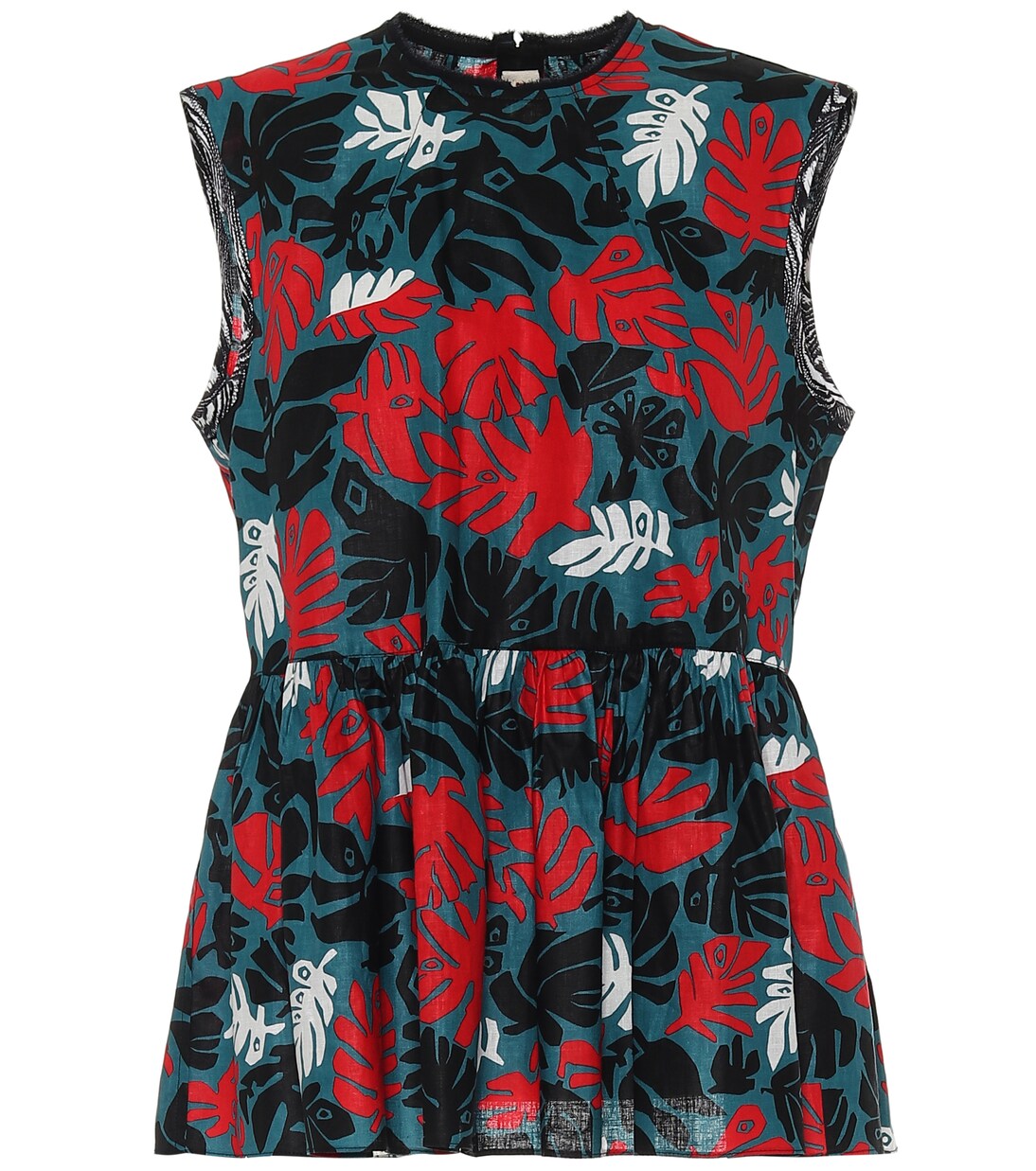 Top imprimé en lin et coton | Marni