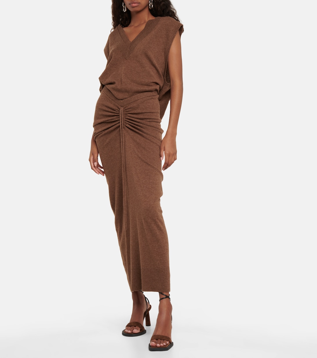 Falda en mezcla de lana y cachemir | Christopher Esber