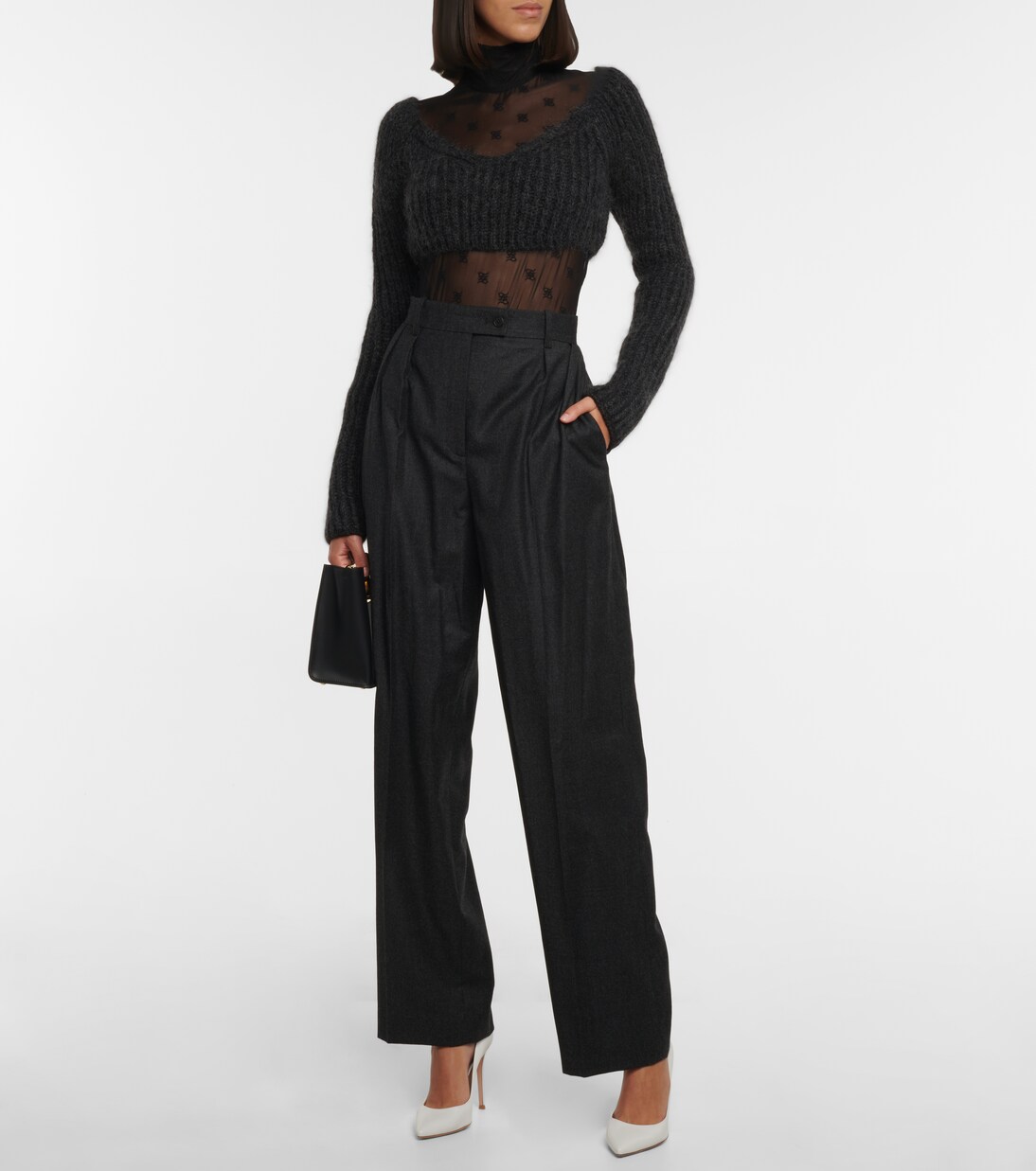 Pull en mohair, soie et cachemire mélangés | Fendi