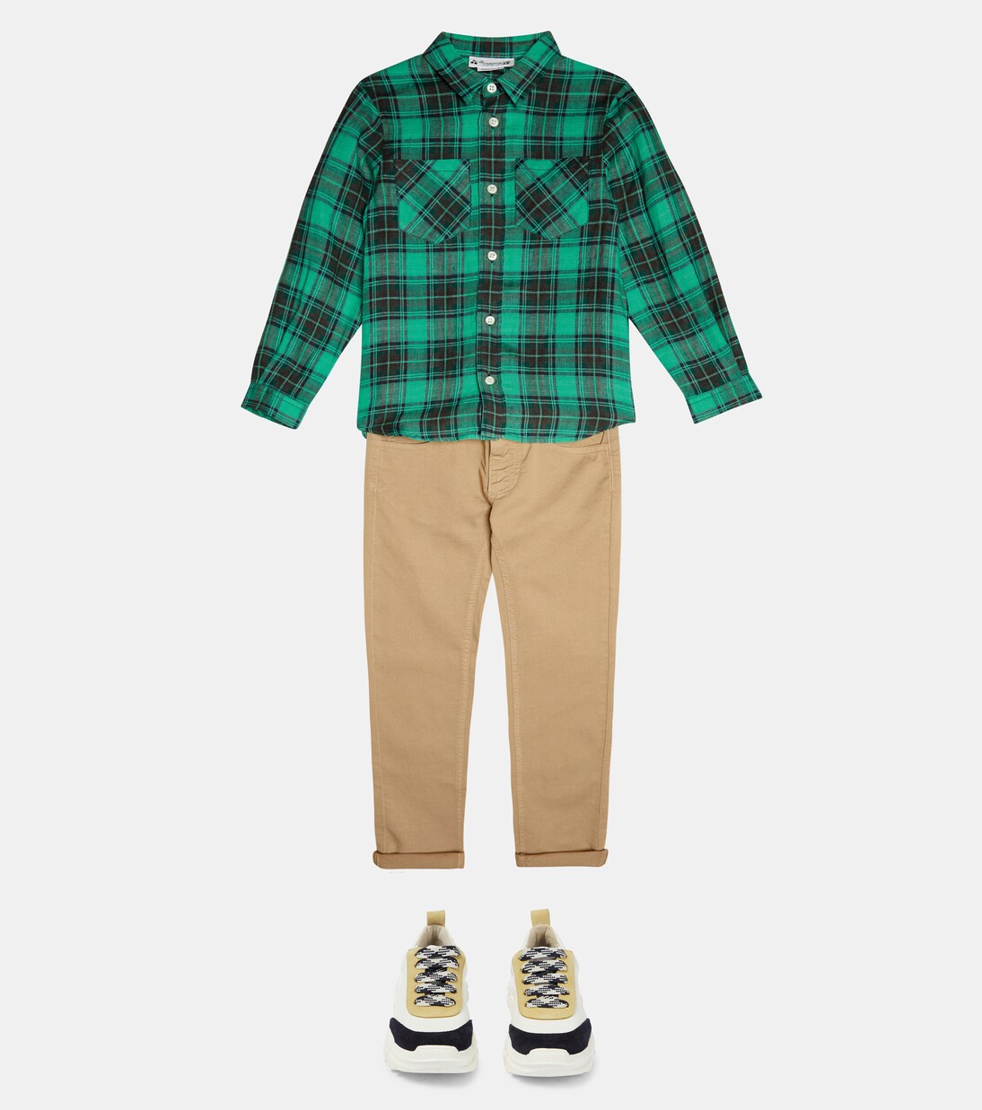 Altman checked linen shirt | Bonpoint