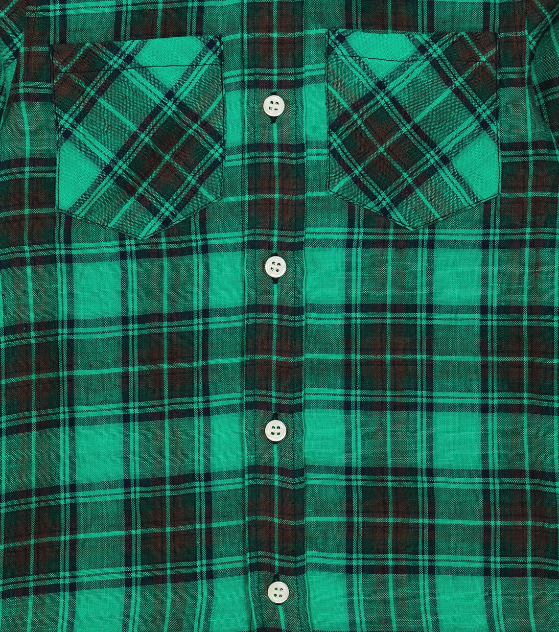 Altman checked linen shirt | Bonpoint