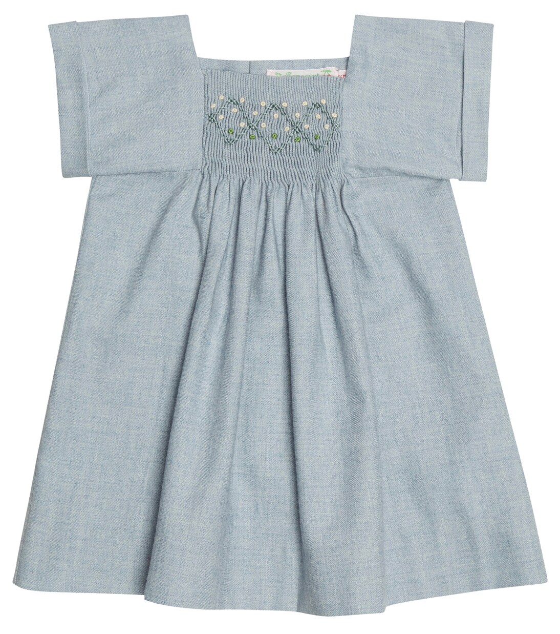 Baby Pais cotton twill and wool dress | Bonpoint
