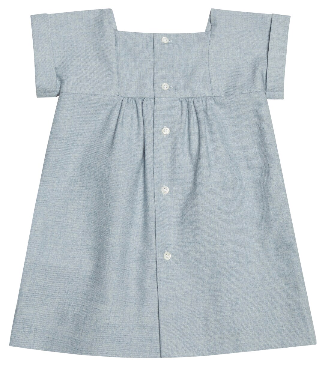 Baby Pais cotton twill and wool dress | Bonpoint