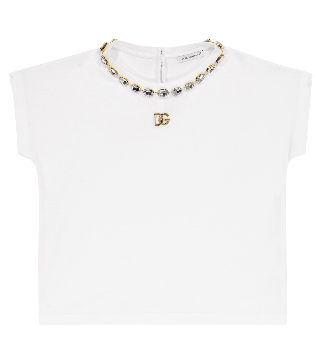 Embellished cotton T-shirt | Dolce&Gabbana Kids