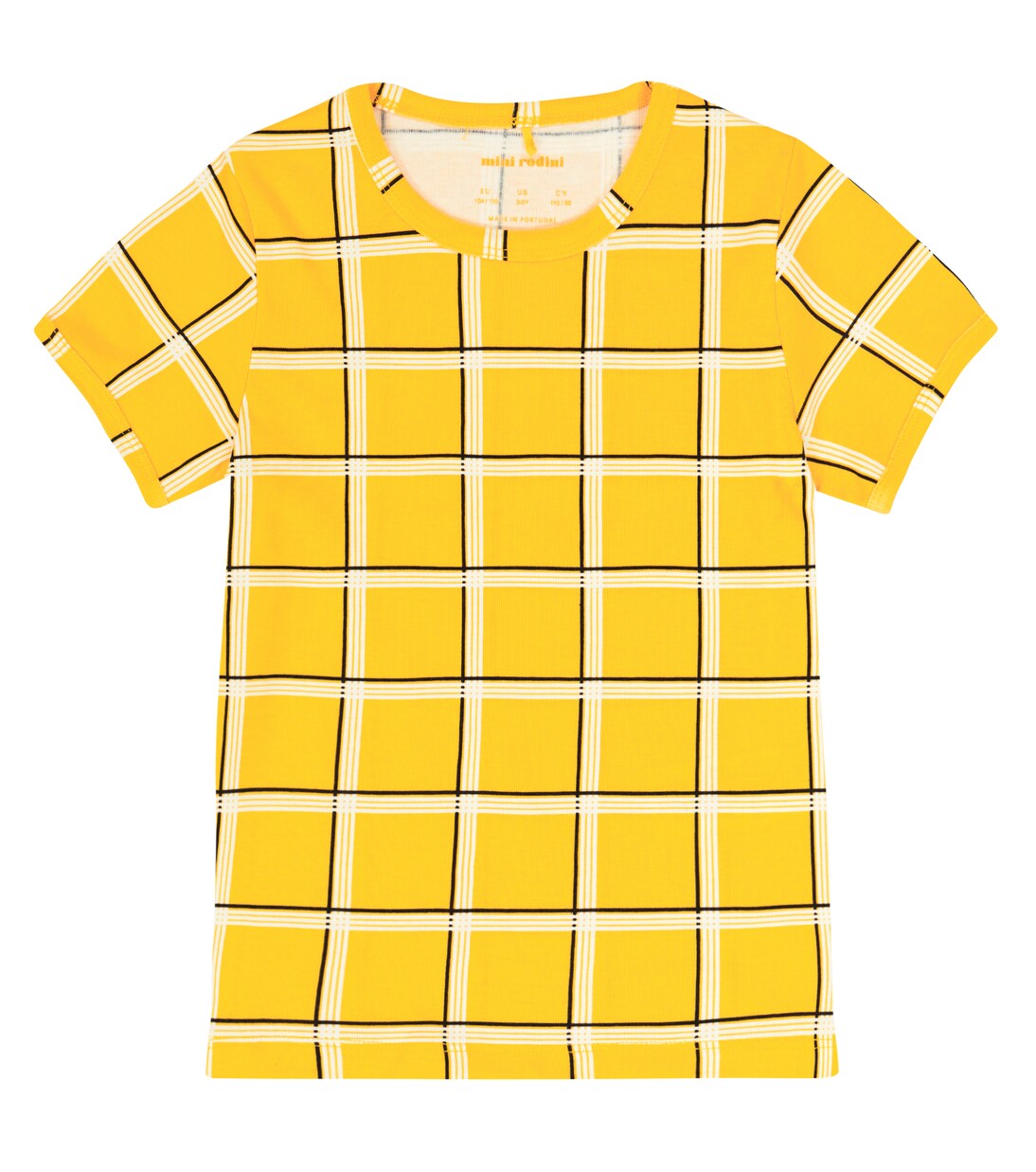 Checked cotton T-shirt | Mini Rodini