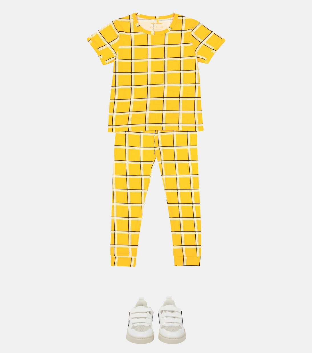 Checked cotton T-shirt | Mini Rodini